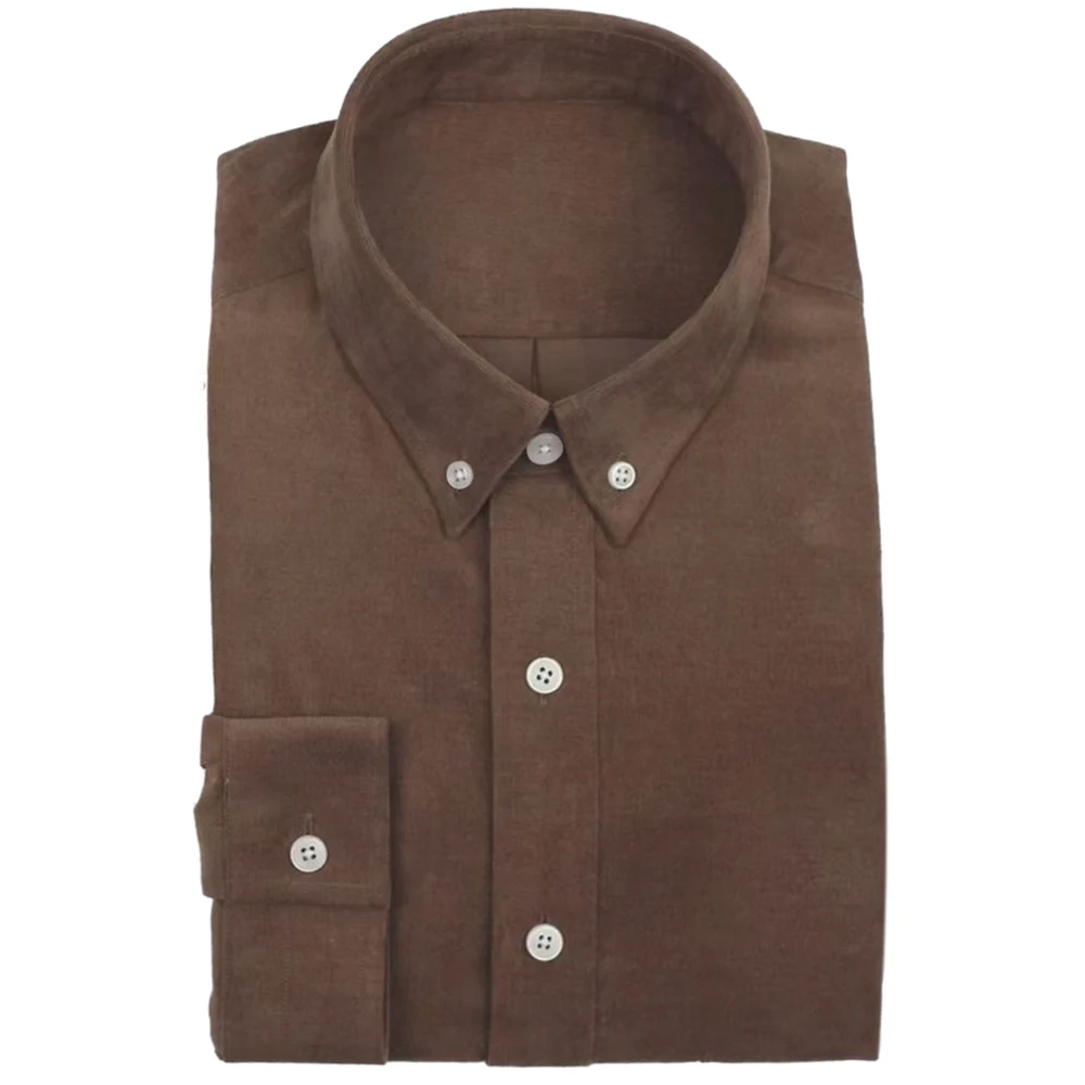 

Luxury Corduroy Shirts For Men 100% Cotton Tailor Made Shirts Cord Casual Shirts Men Custom Made Slim Dress Shirt Long Sleeve