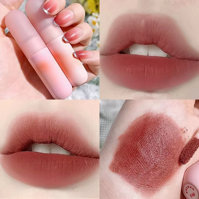 Strawberry Red Sexy Lipstick Velvet Matte Lip Gloss dla kobiet Trwały, nieprzywierający, wodoodporny, łatwy do pokolorowania błoto do ust Korea Makeup