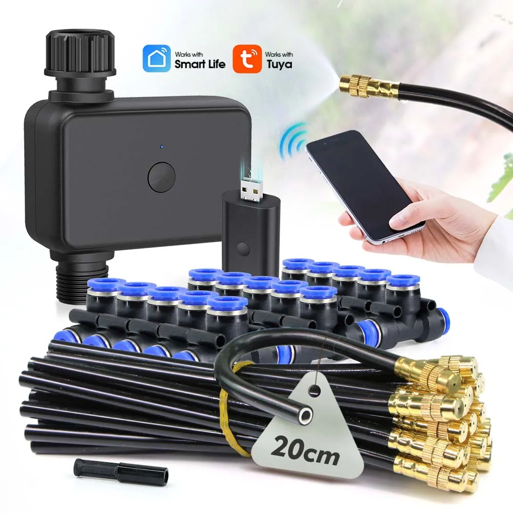 

Садовый USB-комплект для орошения с таймером Zigbee, дистанционное управление применением, автоматическое быстрое подключение, распылительная система полива