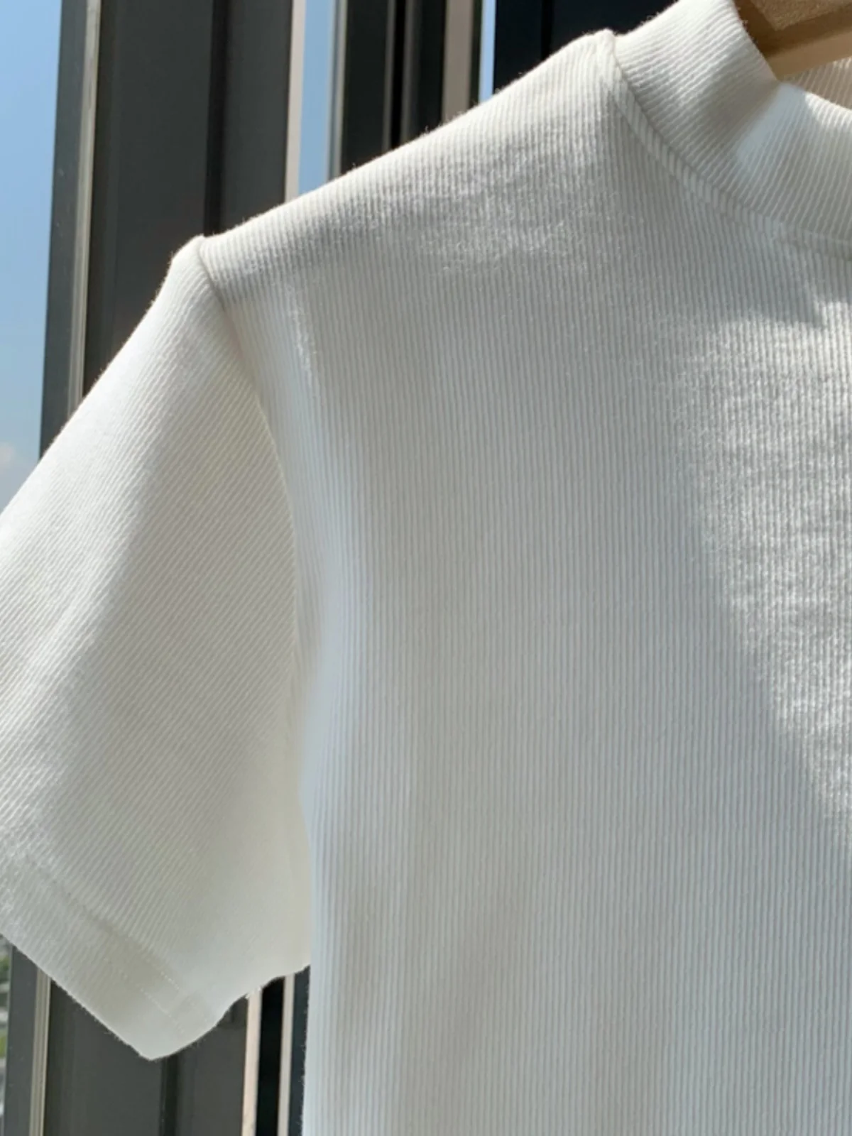 White Slim Fit ort Sve T-irt Women's Summer New Sle Printed Commute Sle Korean Version Cotton Polyester Blend