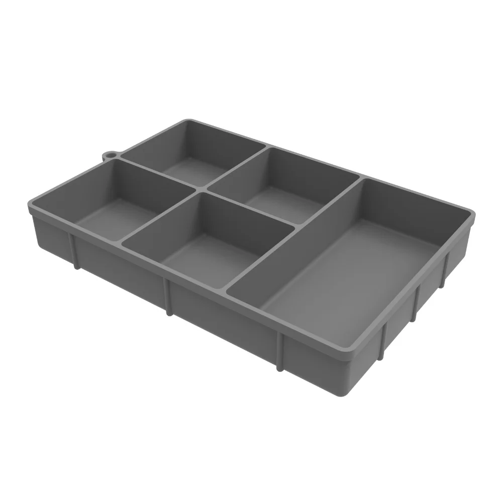Silicone Divided Storage Tray for Smores Station Offering Multiple Compartments to Separate Ingredients Efficiently