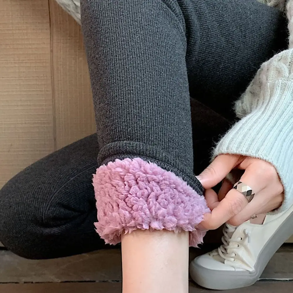 أزياء الخريف الشتاء النساء طماق سميكة لا بيلينغ السراويل الطويلة سليم صالح لا الوبر السروال