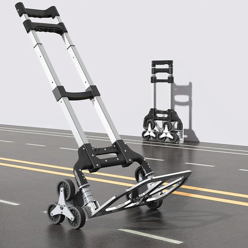 Shopping Cart Folding Handcart Household Vegetable Shopping Shopping Cargo Transportation Handlebar Stair-climbing Trailer