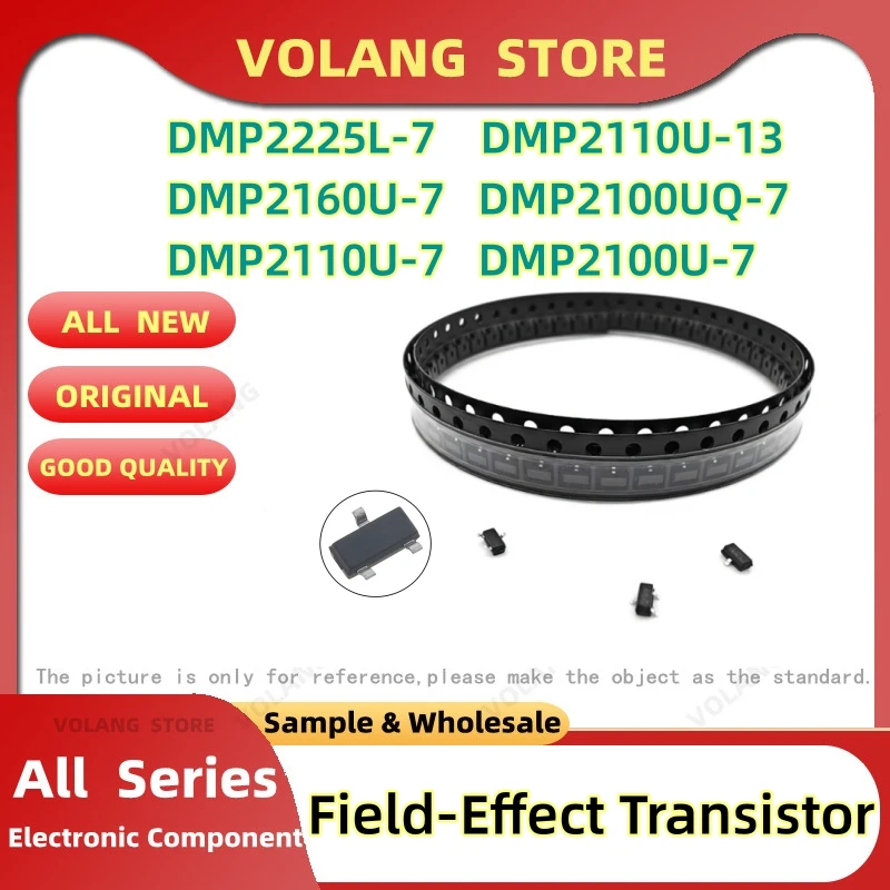 10Pcs/Lot MOSFET DMP2225L-7 SOT-23-3 DMP2110U-13 DMP2160U-7 DMP2100UQ-7 DMP2110U-7 DMP2100U-7 Field-Effect Transistor CHIP