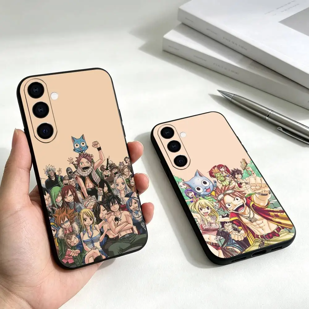 Anime Fairy Tail Phone Case Black Silicone Soft For Samsung Galaxy A73,A72,A71,A70,A53,A52,A51 Gift