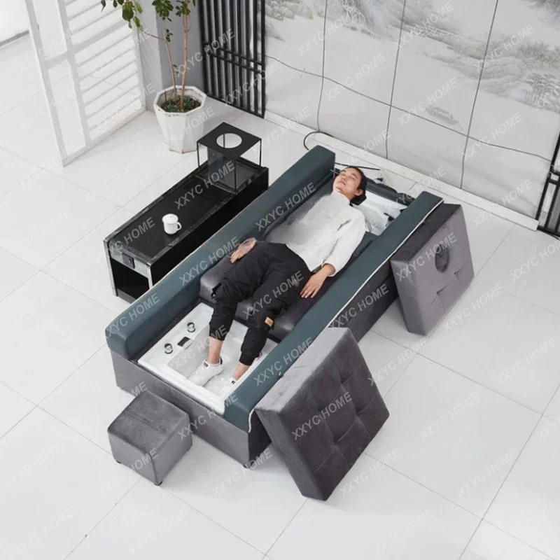 A  foot bath sofa head therapy foot soaking integrated massage bed water circulation constant temperature shampoo bed