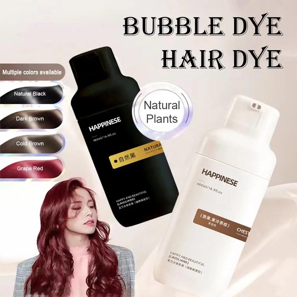 

Шампунь для быстрого краски для волос 3 в 1, натуральная травяная стойкая краска для волос с увлажняющим уходом, мягкая формула