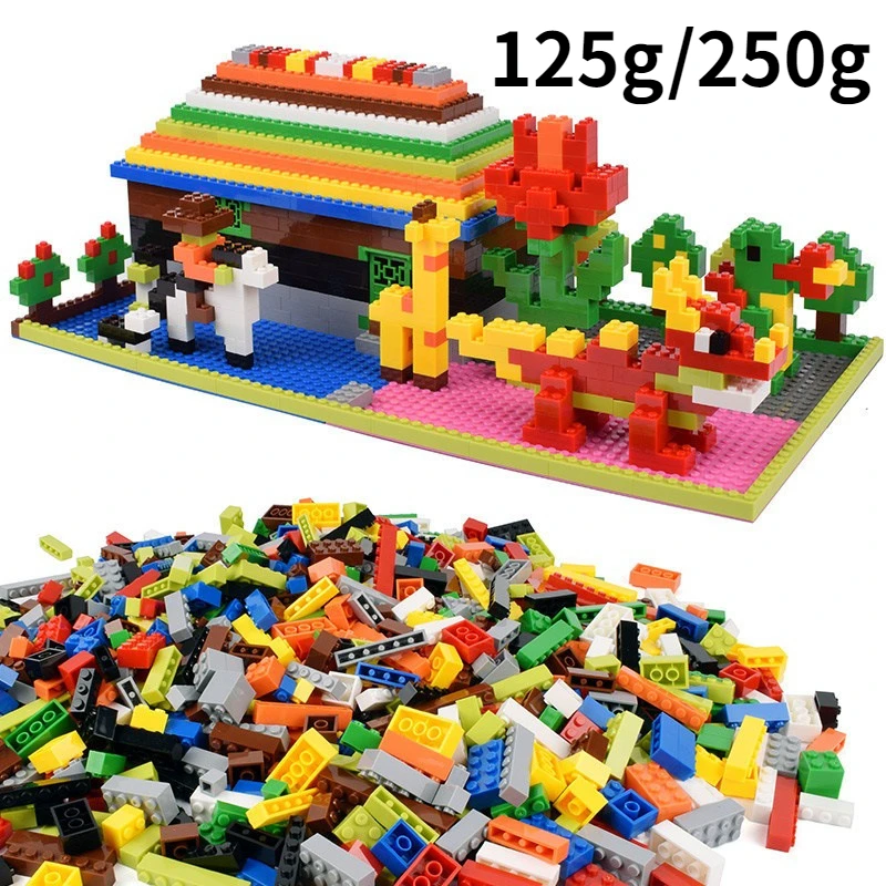 120/240 pcs Creative Building Blocks Bulk Set Urban Classic Building Blocks Assembled Birthday Gift Children's Educational Toys