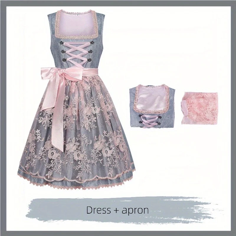 

Размер Oktoberfest Dirndl Set — платье баварской горничной с кружевными деталями