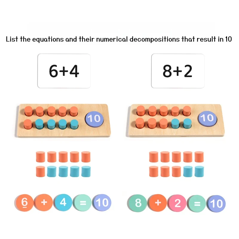 لعبة الرياضيات ذات العشرة شبكات: تعلم الجمع والطرح والتعرف على الأرقام. سوف يجد الأطفال تعلم الرياضيات وتطوير إحساس الأرقام #4
