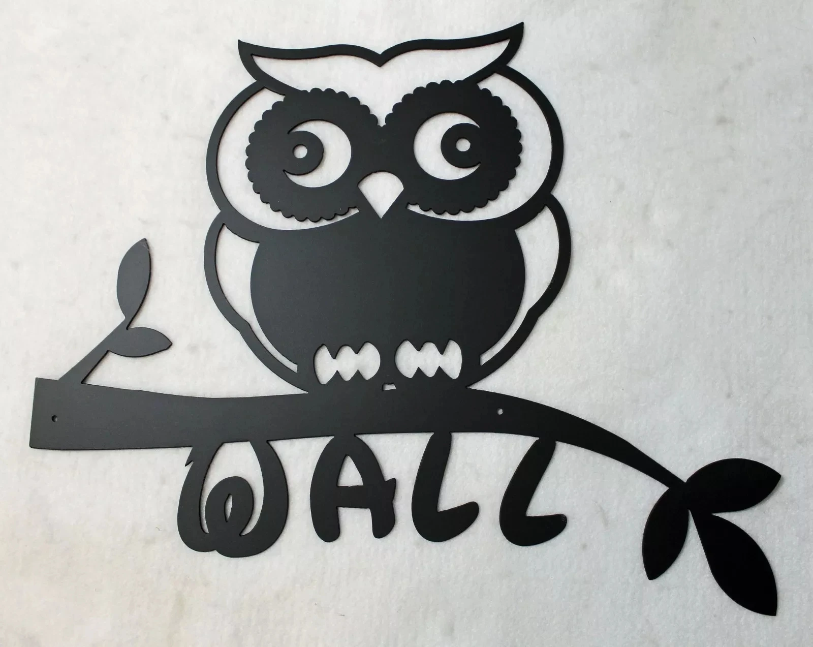 

1pc Handsome owl on the tree Custom Name Metal Wall Signs Tin Wall Plaque For Kids Room Living Room Home Decor