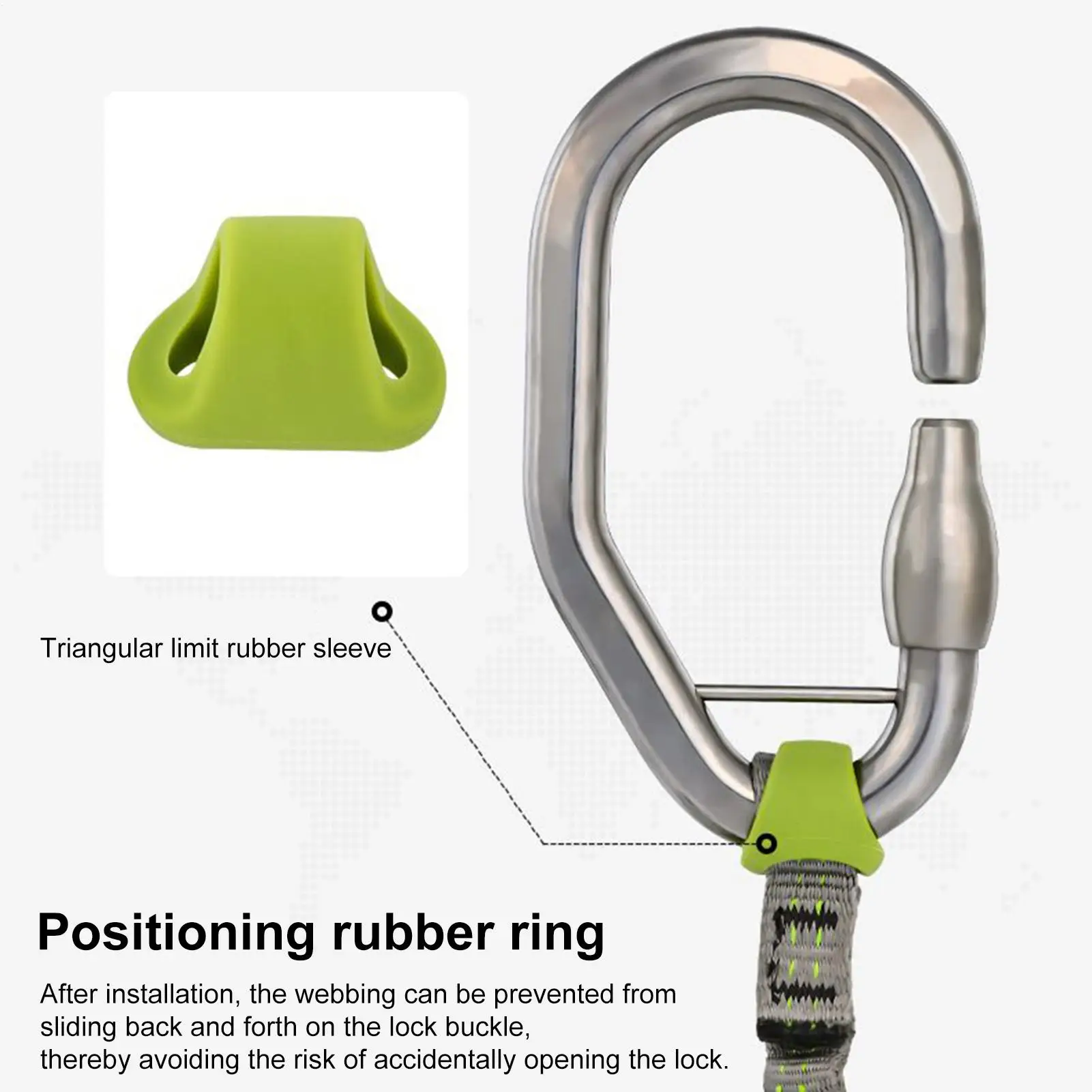 Climbing Carabiner Positioning Ring Lightweight Quick-Release Rappel Abseil Carabiner Positioning Equipment For Rappelling