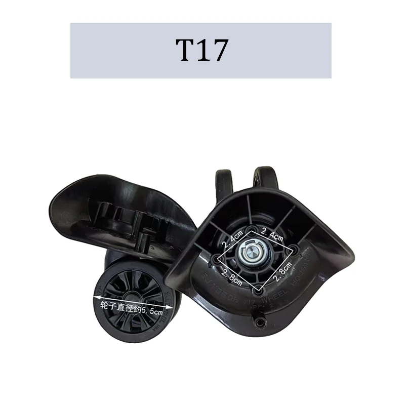 Suitable For SJTOBOL T17 Luggage Wheel Trolley Case Wheel Pulley Sliding Casters Universal Wheel Repair Slient Wear-resistant