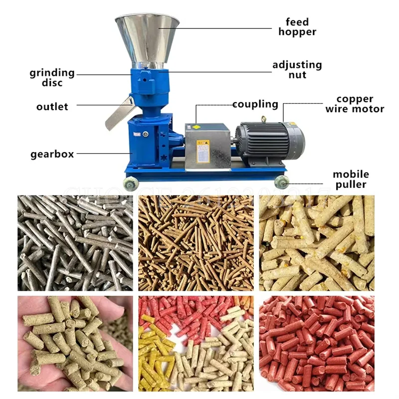 Automatic Poultry Feed Pellet Crusher Multi-Function Food Pelletizer Machine for Animal Feeds Cattle Chicken Feed Making Machine