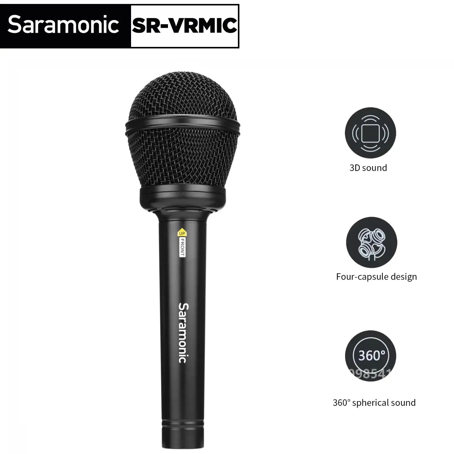 Saramonic SR-VRMIC Handheld Microphone Condenser 3D Cardioid Mic for VR Film Music Content Creation Music Recording Performance