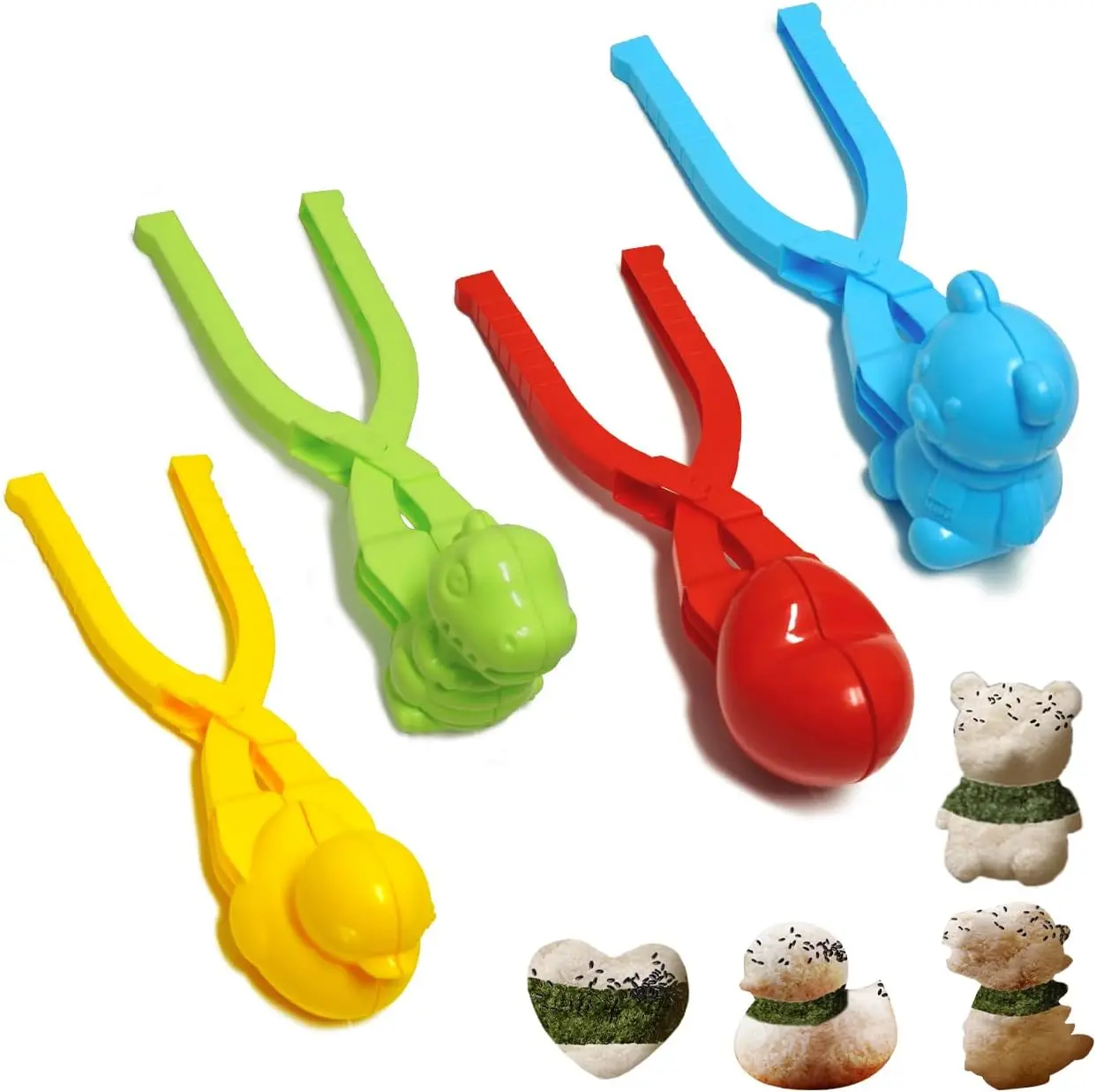 Funny Snowball Maker Clip For Kids Snowflake Duck Shape Clip Tongs For Outdoor Sand Snow Ball Mold Toys Fight Sports Toys