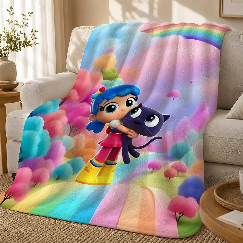 True And The R-Rainbow Kingdom Throw 1pc Flannel Blanket Soft Lightweight Warm Cozy For Bedroom Sofa Bed