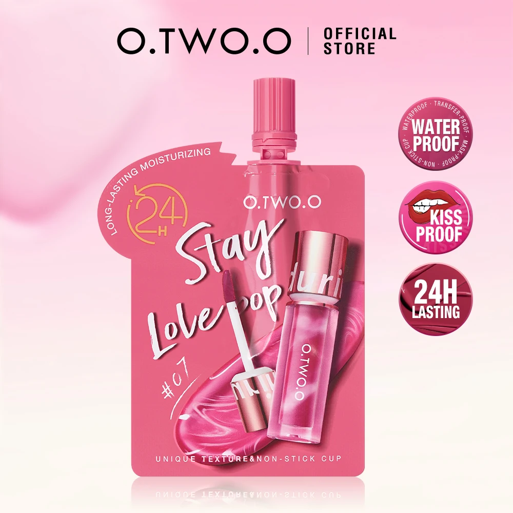 O.TWO.O Liquid Lipstick Velvet Matte Lip Tint Waterproof Long Lasting Smudge Proof Lip Gloss Cosmetic Sample