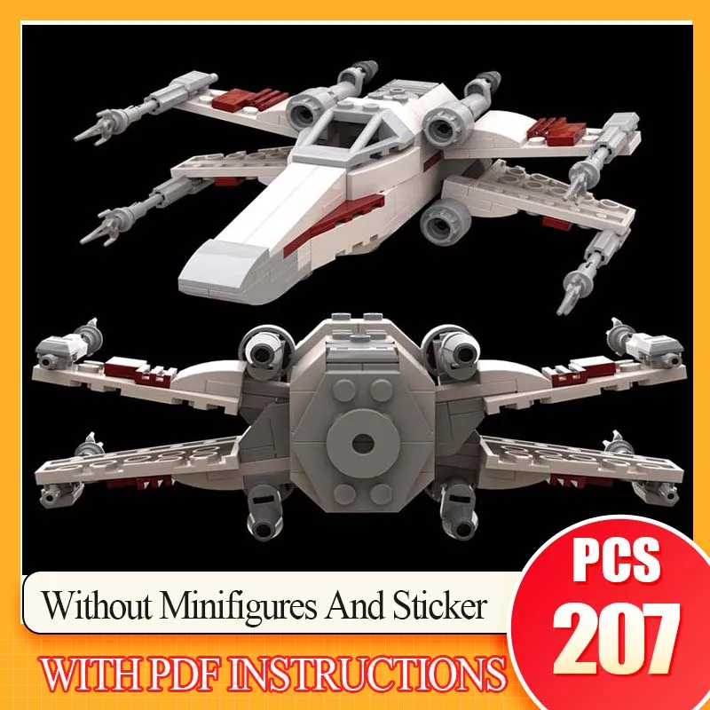 

Новинка 2025 года, 207 шт., модель Starfighter MOC X Wing, строительные блоки для детей, подарок на день рождения для мальчиков