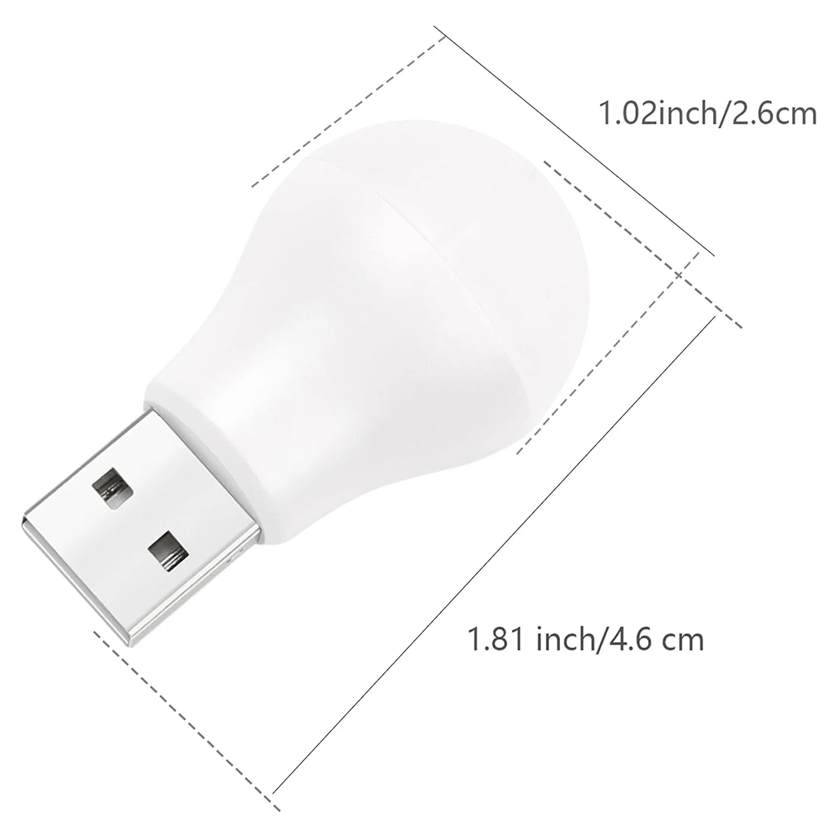 USB Night Light Mini LED Lights Cool White Portable Home USB Night Book Light Reading Computer Powered Interior Lighting Table