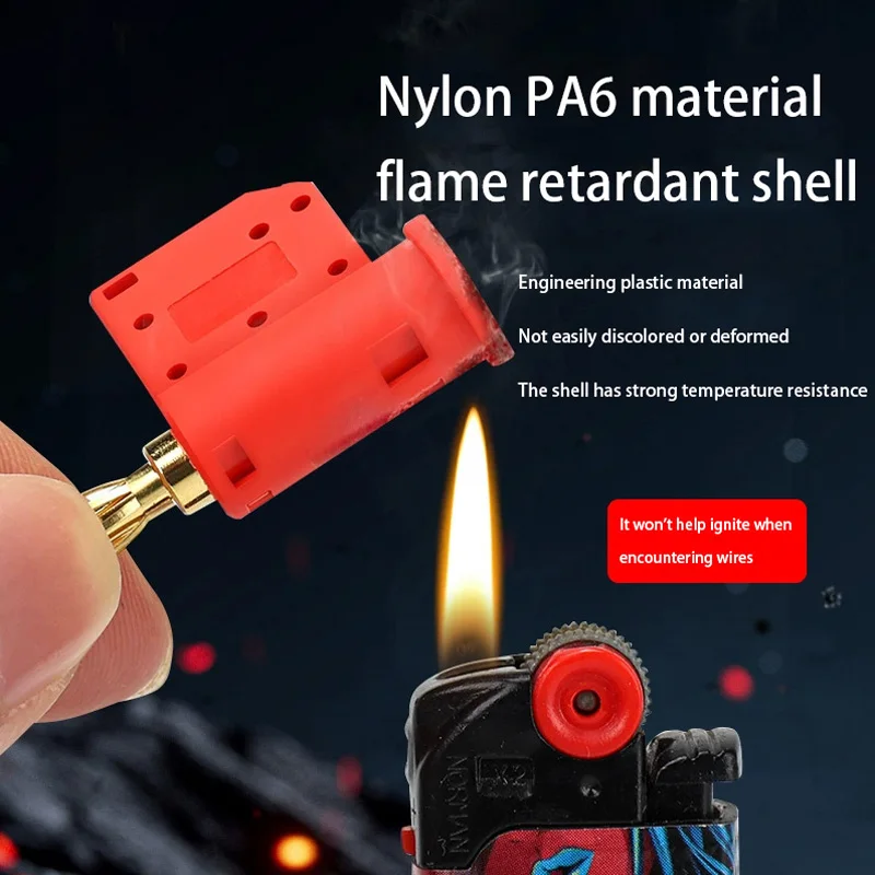 4MM Stackable Banana Plug High Current Wire Connector Lantern Head Gold-plated Or Nickel Plated Power Testing Instrument Plug