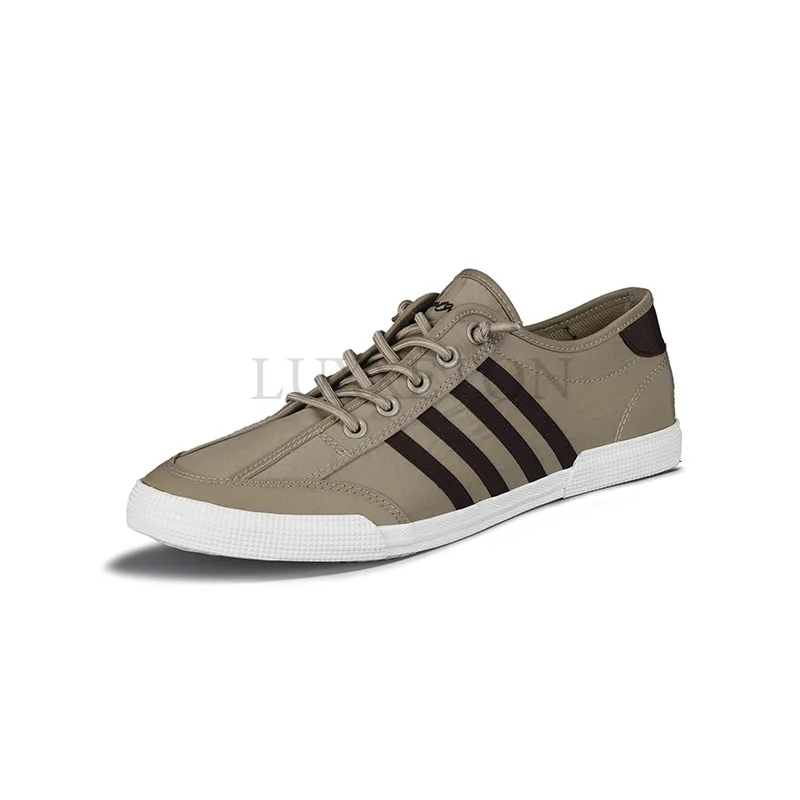 High Quality Male Canvas Footwear Fashion Solid Color Man Vulcanized Shoes Lace-up White Casual Sneakers Tenis Masculino
