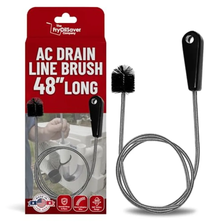 

Гибкая щетка-щуп для труб 48 дюймов для чистки раковин и конденсатных труб кондиционеров – гибкая щетка для удаления волос и пищевых отходов