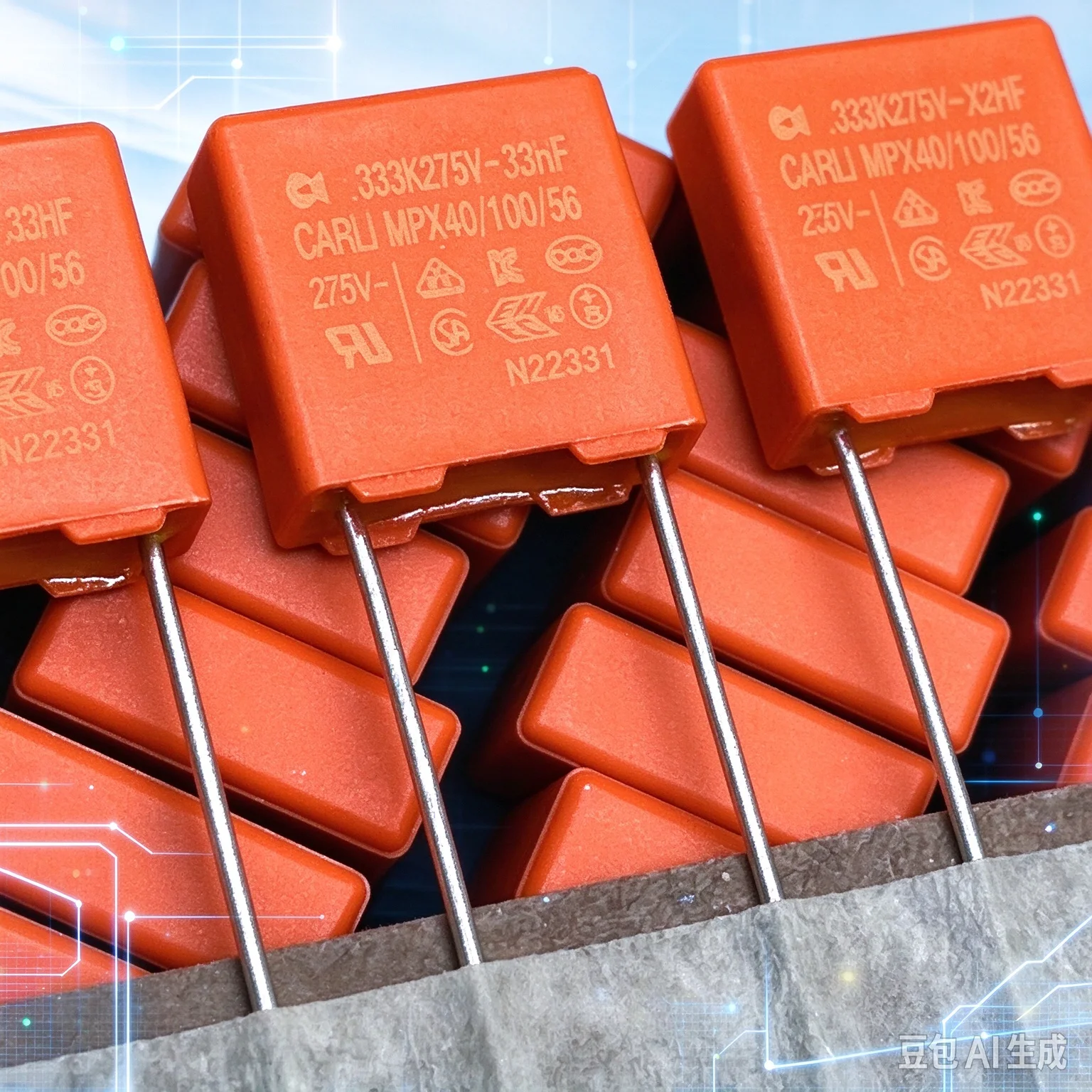 Safety for CARLI MKP MPX 333 33nF 0.033uF 275V X2 Safety Capacitor Replace MKP62 Faratronic   200pcs