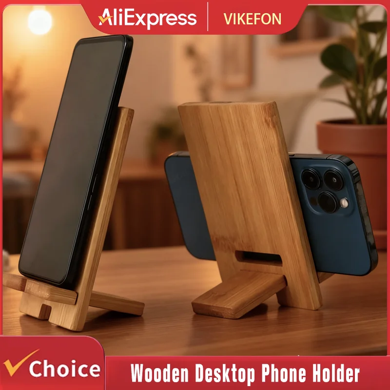 Wooden Desktop Phone Holder Lazy Phone Stand Smartphone Charging Stand Lazy Phone Bracket Mobilephone Support Tablet Stand