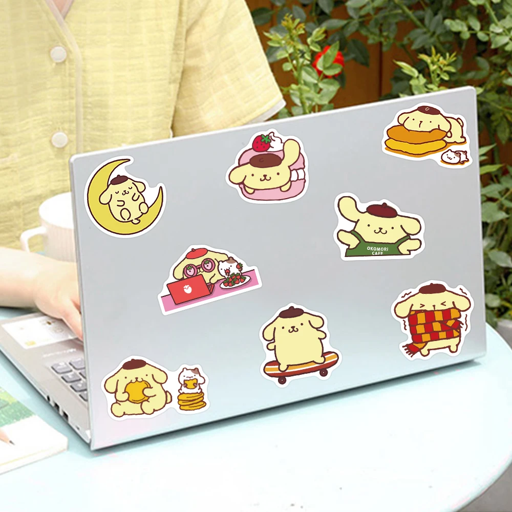 50/100pcs Sanrio Kawaii Pompompurin Dog Anime Cartoon Stickers Refrigerator Phone Laptop Guitar Stationery Kid Graffiti Sticker