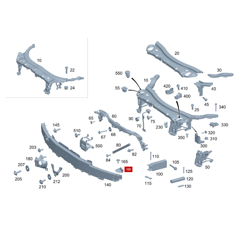 A2136202800 A2136202900 E200 E400 E300 E350 W213  Left side of bracket