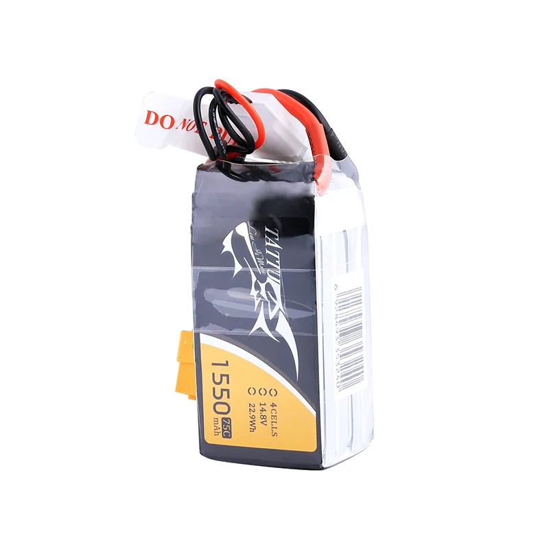 Imagem -06 - Bateria Tattu-lipo para Helicóptero rc Quadcopter Fpv Racing Drone Parts Plugue Xt60 Bateria 4s 14.8v 1550mah 75c