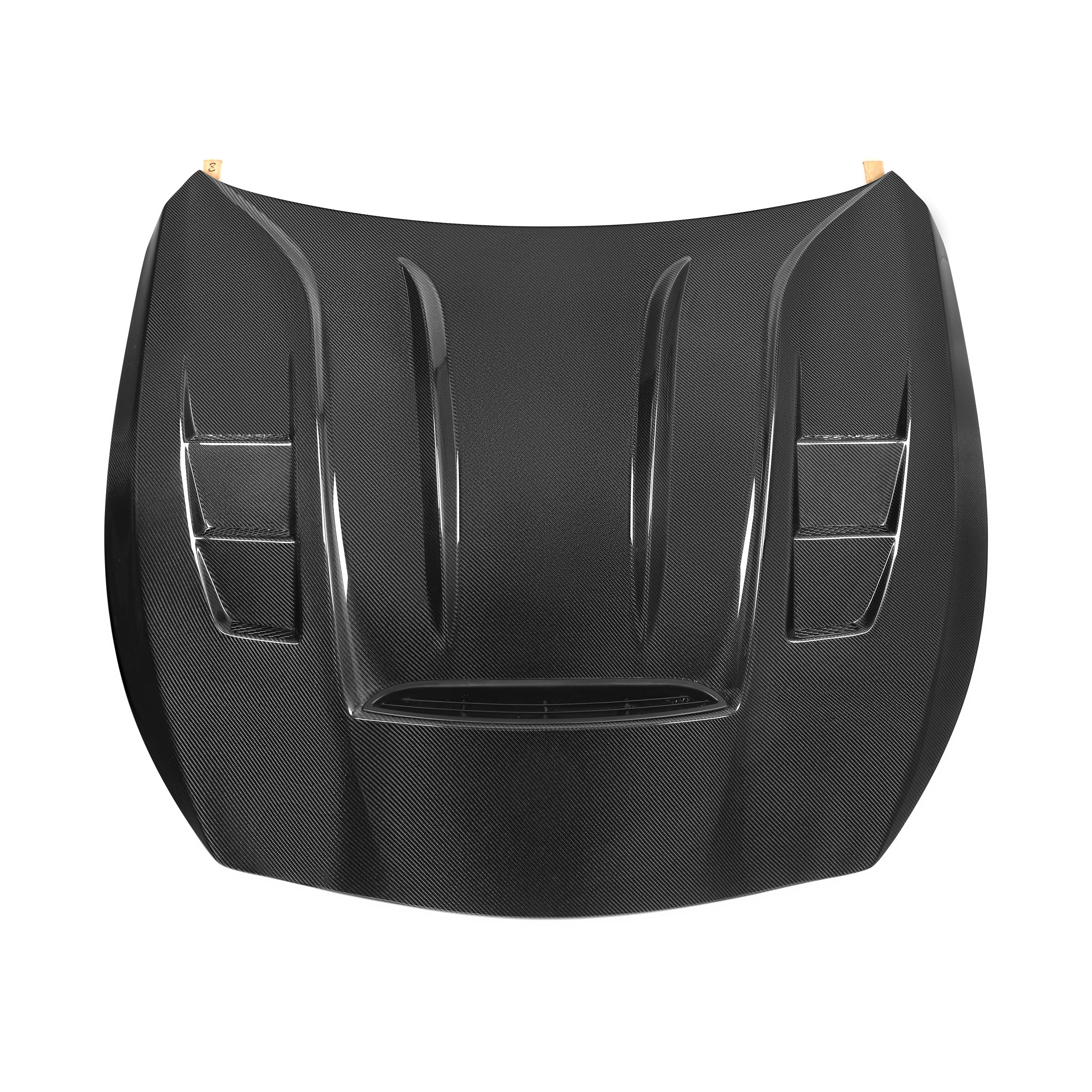 غطاء غطاء المحرك الأمامي من ألياف الكربون طراز DW لغطاء محرك السيارة البديل Q50 Q50L 2014-2020 #3