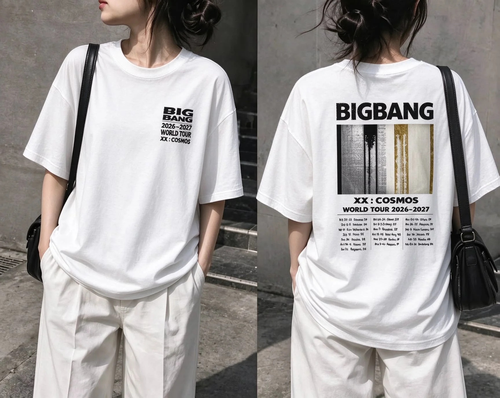 BIGBANG XX：COSMOS World Tour 2026 2027 T-Shirt 20Th Anniversary Concert Oversized Tee Kpop Fan Unisex Streetwear Tops