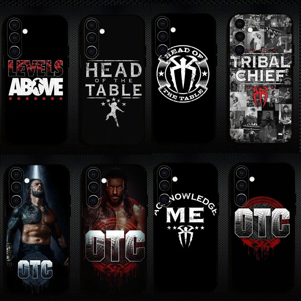 

R-Roman R-Reigns Original tribal chef logo Phone Case For Samsung Galaxy A73,A72,A71,A70,A53,A52,A51,Others Soft Black Shell