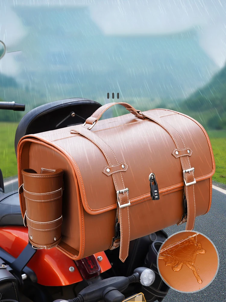 Motorcycle Universal Large Capacity Waterproof Bags Side Tool Bag Rear Travel Luggage Seat Bag For Harley Honda Yamaha Kawasaki