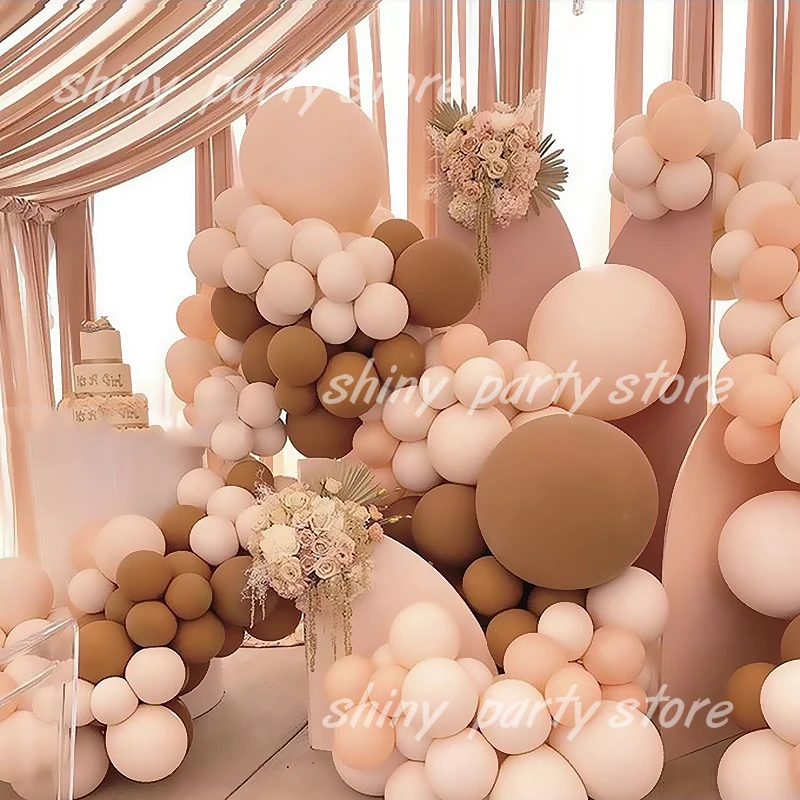 

Retro Latex Balloons for Wedding Decoration, Arch Background, Retro Color, Apricot Coffee, Birthday Party, 10inch 12inch Balloon