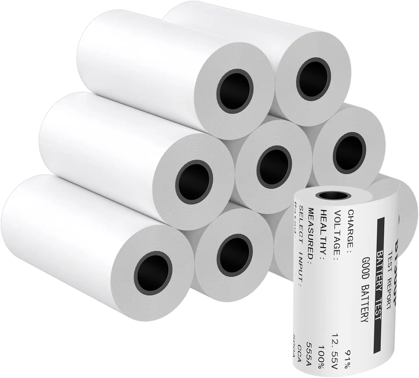 

2 1/4" x 2.0' Thermal Paper Rolls for Cash Register POS Receipts, Pack of 10