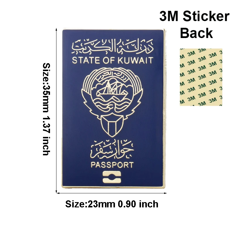 1-100PCS Kuwait Mobile Phone 3M Sticker Badge Metal Pin Broooches Pins