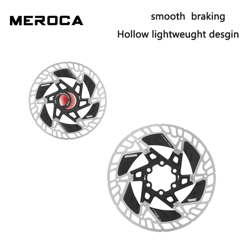 

MEROCA 6 bolt center lock aluminum alloy Bicycle Brake Roto160mm model Floating Cooling Disc MTB RoadBike Brake Rotor bike parts