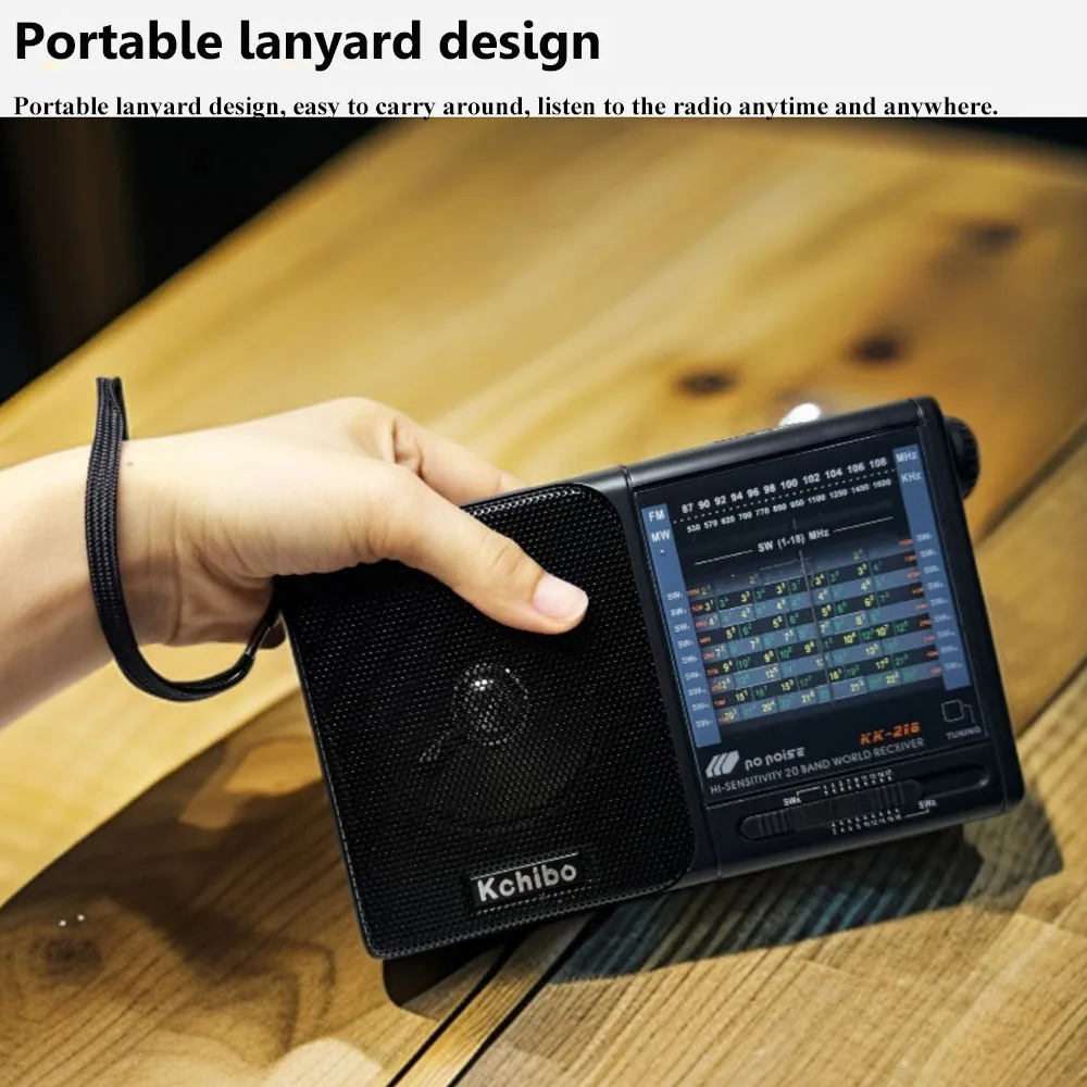 มินิแบบพกพาวิทยุความไวแสงสูง FM MW SW1-18 DSP วิทยุ HD ความถี่ตัวบ่งชี้หน้าต่างเสาอากาศยาวพิเศษ
