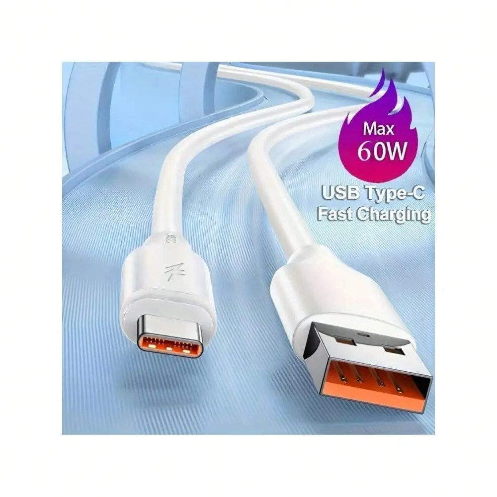 60W 6A Super Fast USB Type C Charging Data Cable For Xiaomi Redmi For SamSung OPPO For VIVO OnePlus Mobile Phone Type-C Charger Cord Quick Charger Cable Car Power Band Charge Wire