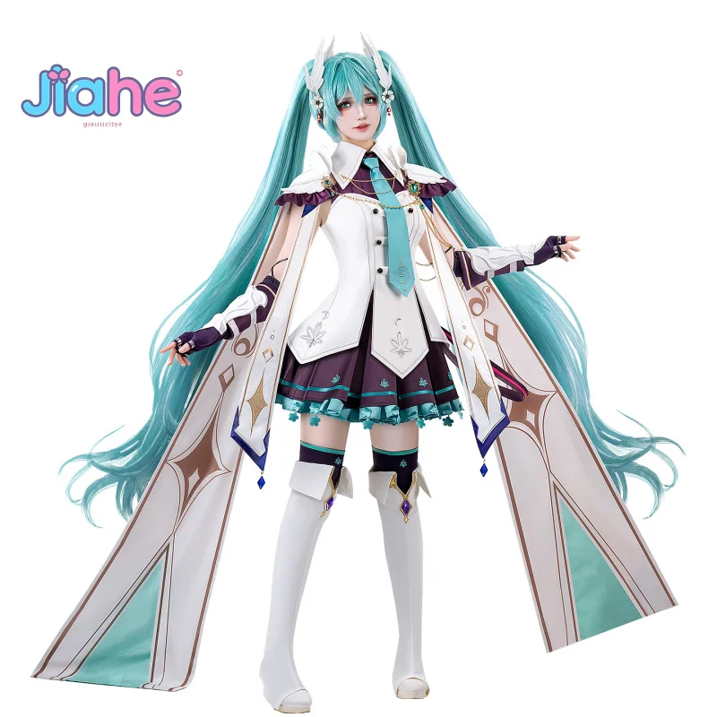 

Аниме Мику Косплей Рыцарь Фэнтезийный Костюм Плащ Юбка, плечевые доспехи перчатки реквизит аксессуары Хэллоуин карнавал сладкий мужской комплект