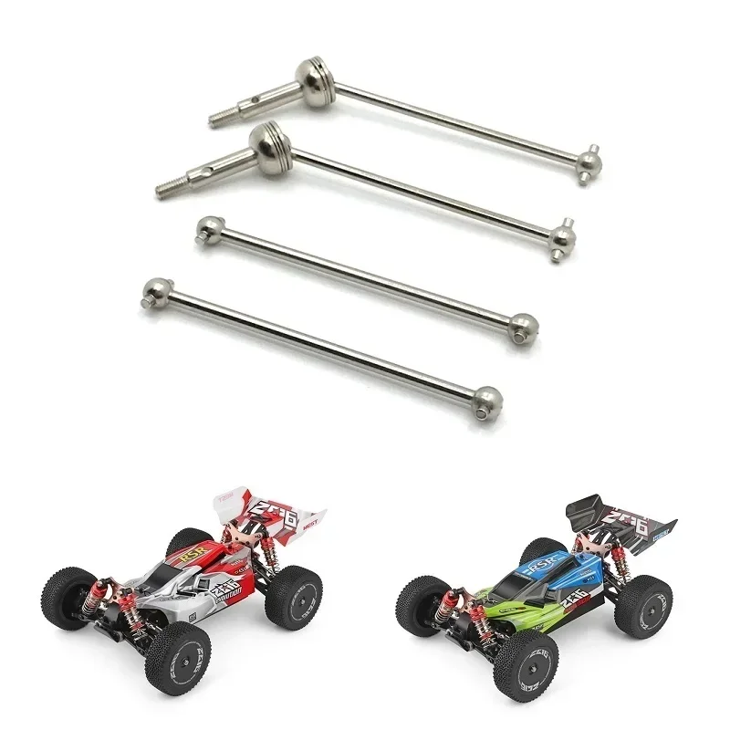 para Wltoys 144001   1/14 RC Drift Racing Car Parts Acessórios 4 unidades eixo de transmissão universal CVD dianteiro e osso de cachorro traseiro