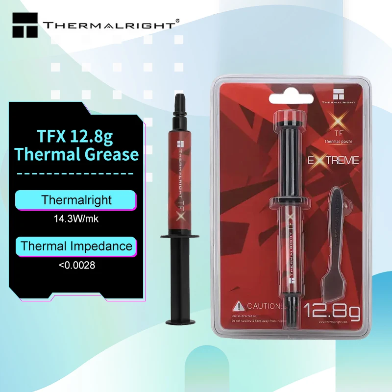 

Thermalright TFX 12.8g 14.3w Thermal Grease Desktop Computer Notebook Thermal Grease 2g 6.2g Thermal Grease