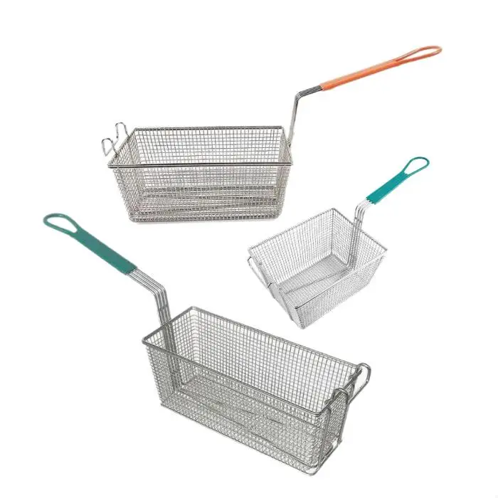 

Stainless Steel Large Capacity Ethnic Fried Basket with Handle High Quality