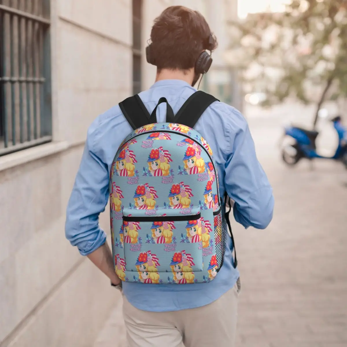 Candy Candy Anime Manga Student Backpack School Bag Hiking Travel Daypack for Boys Girls Bookbag Shoulder Bags