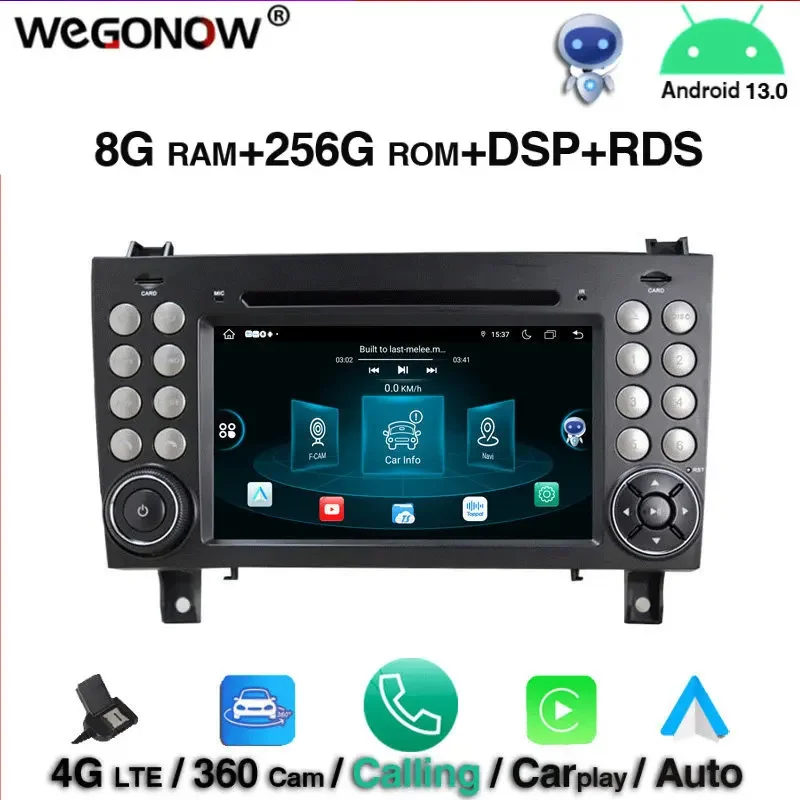 

Carplay 360 камера DSP Android 13,0 8 Гб 256 Гб 8 ядер Wifi BT5.0 RDS радио GPS карта плеер для Benz R171 W171 Benz SLK R171 SLK200