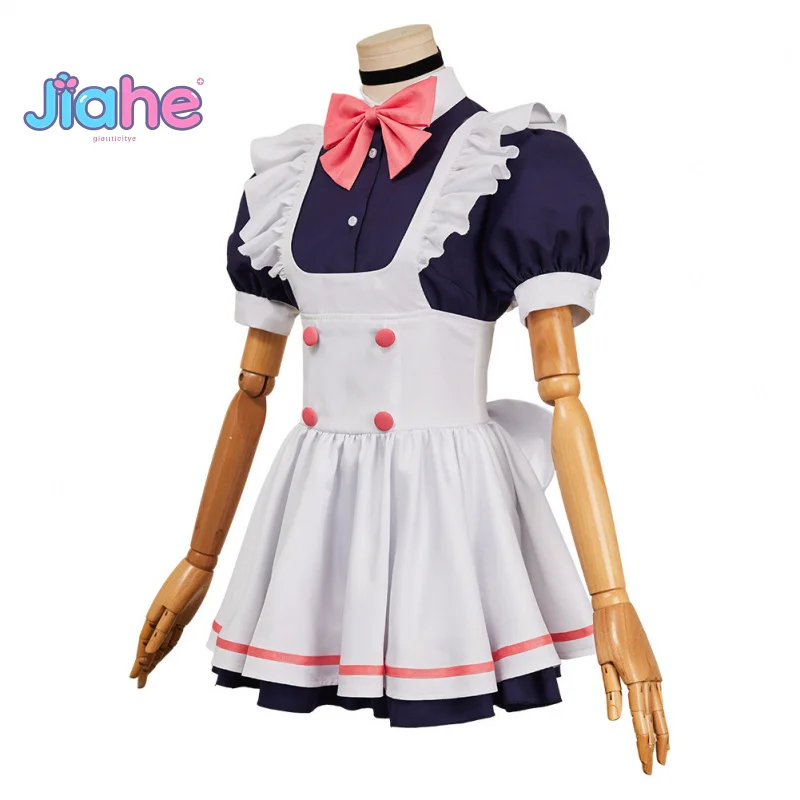 Ayase Momo Anime DAN DA DAN disfraz de cosplay fiesta de Halloween dulce mujer vestido de Lolita peluca accesorios conjunto de uniforme de sirvienta