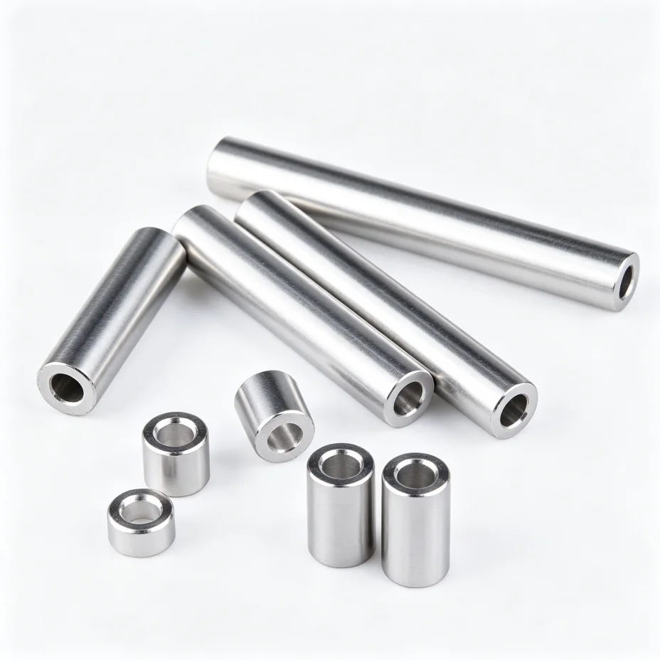 Aluminum Non Threaded Standoff Spacer M3 M4 M5 M6 M8 Flat Washer Through Hole Bushing Gasket 10Pcs Up to 50mm